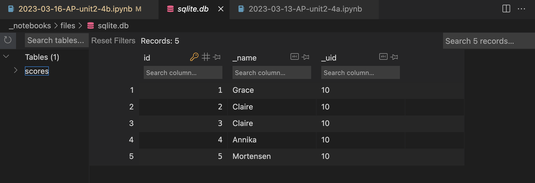 Sqlite